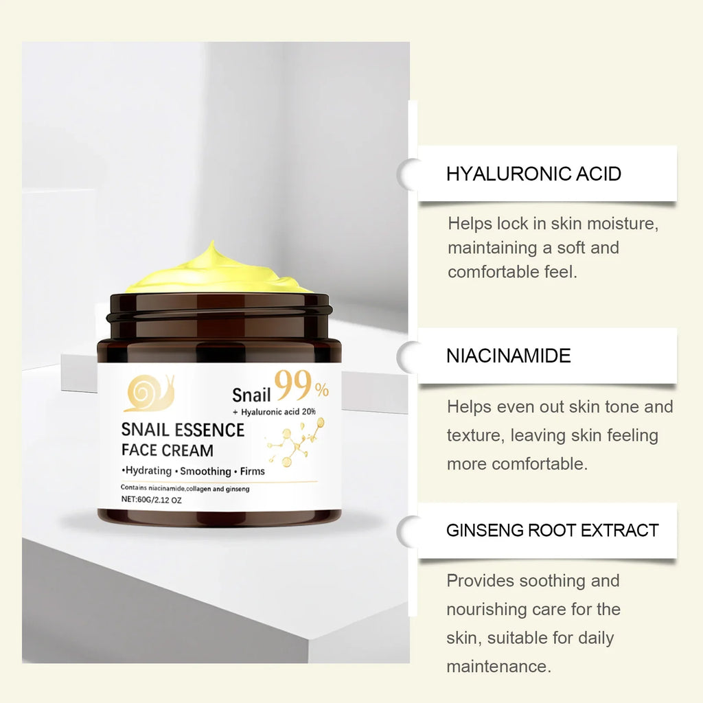 Hoygi Snail Mucin Face Cream – Anti-Aging & Brightening 60g