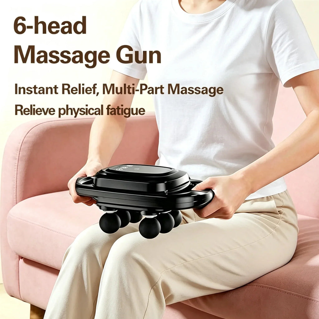 6-Head Percussion Massage Gun | Full Body Muscle Recovery