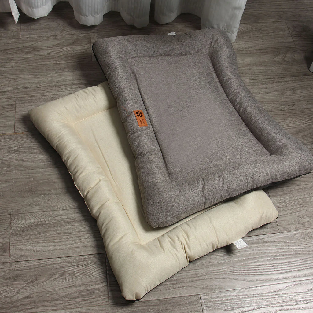 Square Dog Bed All-season Pet Cat Summer Cotton Linen Breathable Pad