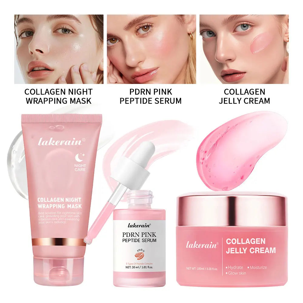 Collagen Jelly Cream, Peel-Off Mask & Peptide Serum Set