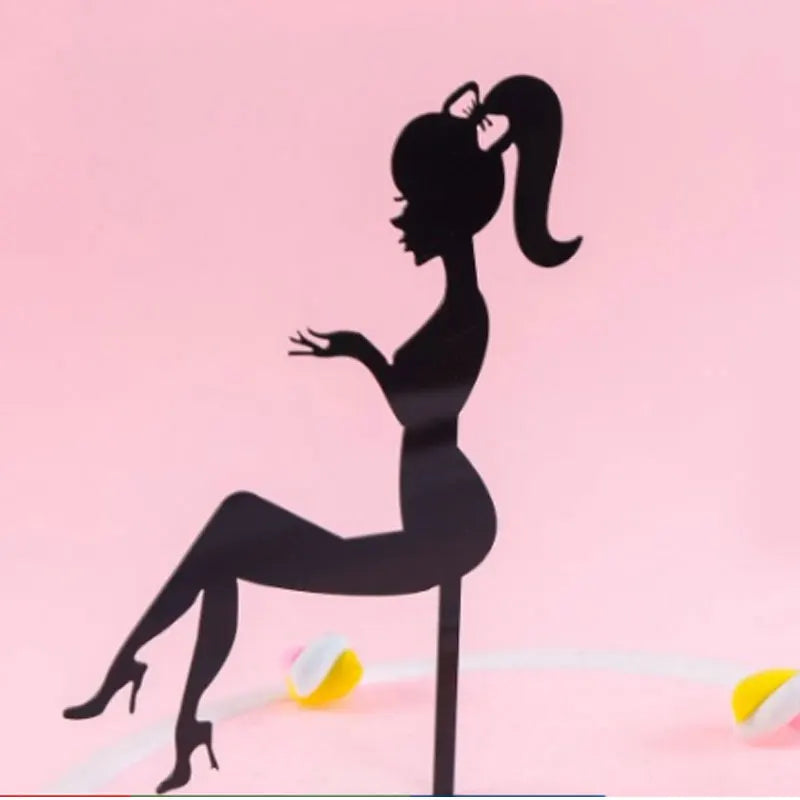 High Heels Lady Acrylic Cake Topper | Elegant Party Decor