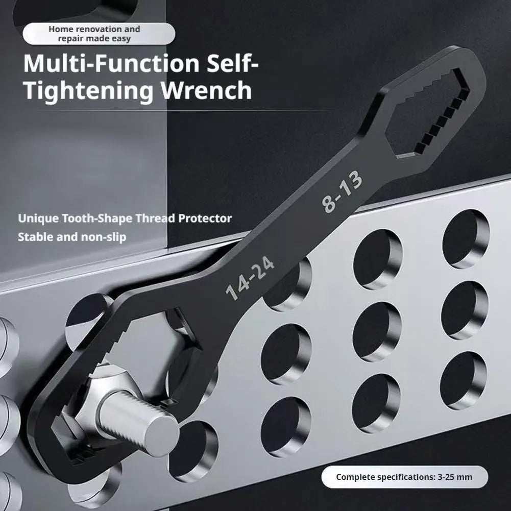 Double-Head Self-Tightening Universal Wrench 8-24mm Spanner