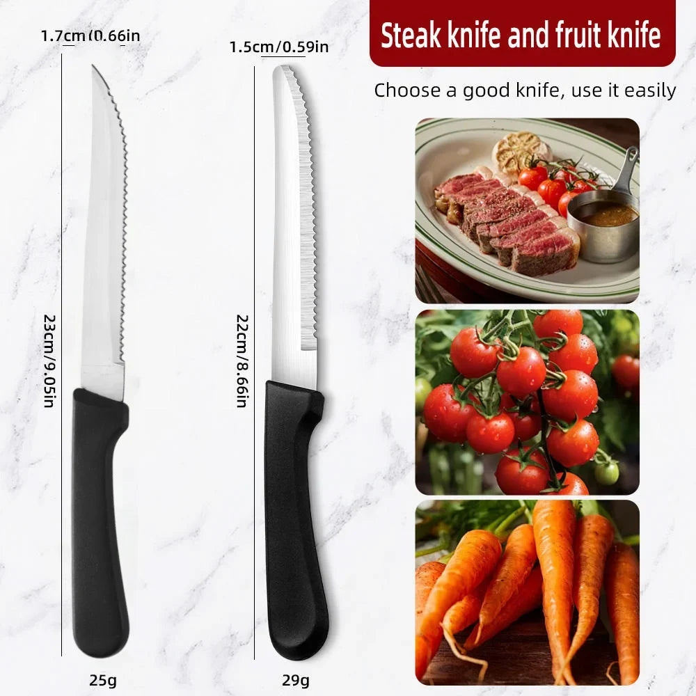 Stainless Steel Steak Knife – Dishwasher Safe Plastic Handle