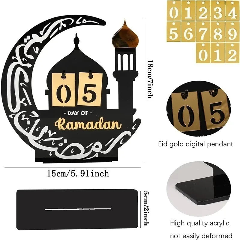 2026 DIY Eid Acrylic Countdown Calendar | Ramadan Decor