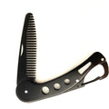 Stainless Steel Folding Beard Comb – Anti-Static Men's Comb