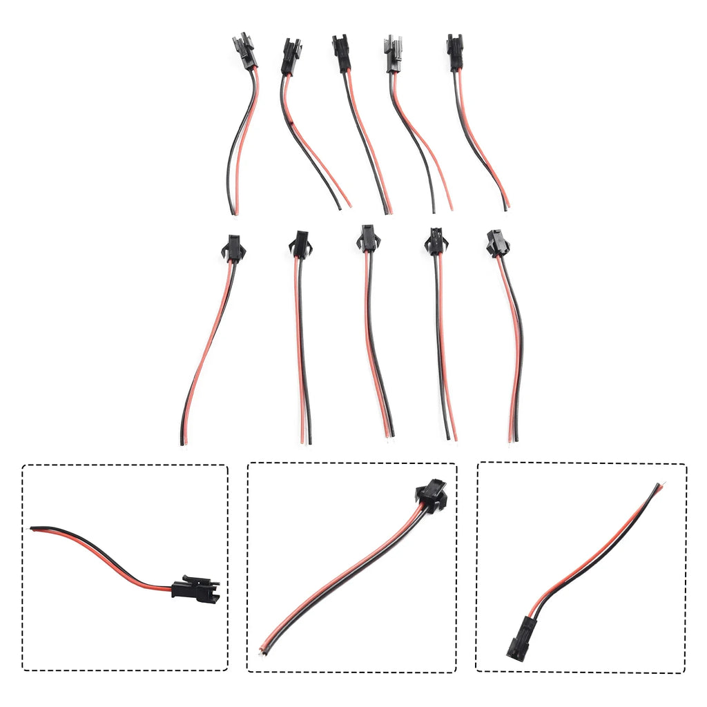 2.54mm SM 2-Pin Connector Cables for LED Strips – 5 or 10 Pairs