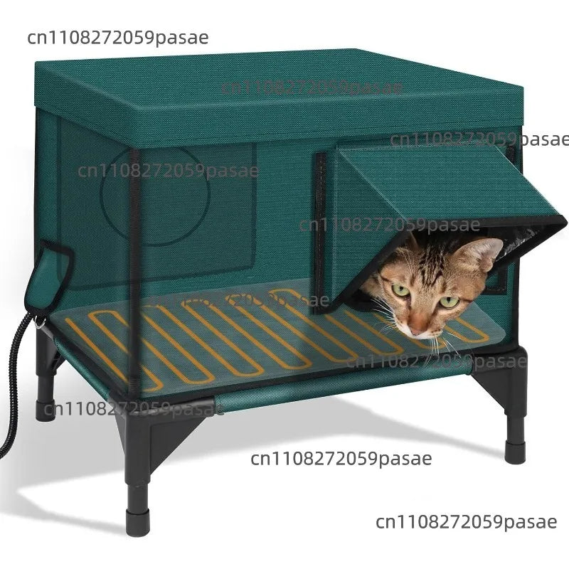 Foldable Outdoor Cat Tent Bed – Insulated Kitten Nursery & Enclosure
