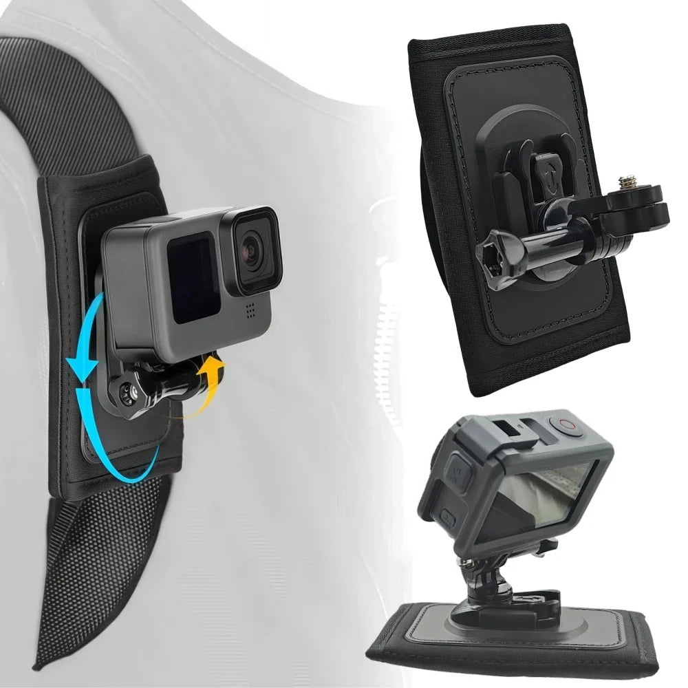 360° Backpack Mount for GoPro, Insta360 X4 & DJI Action