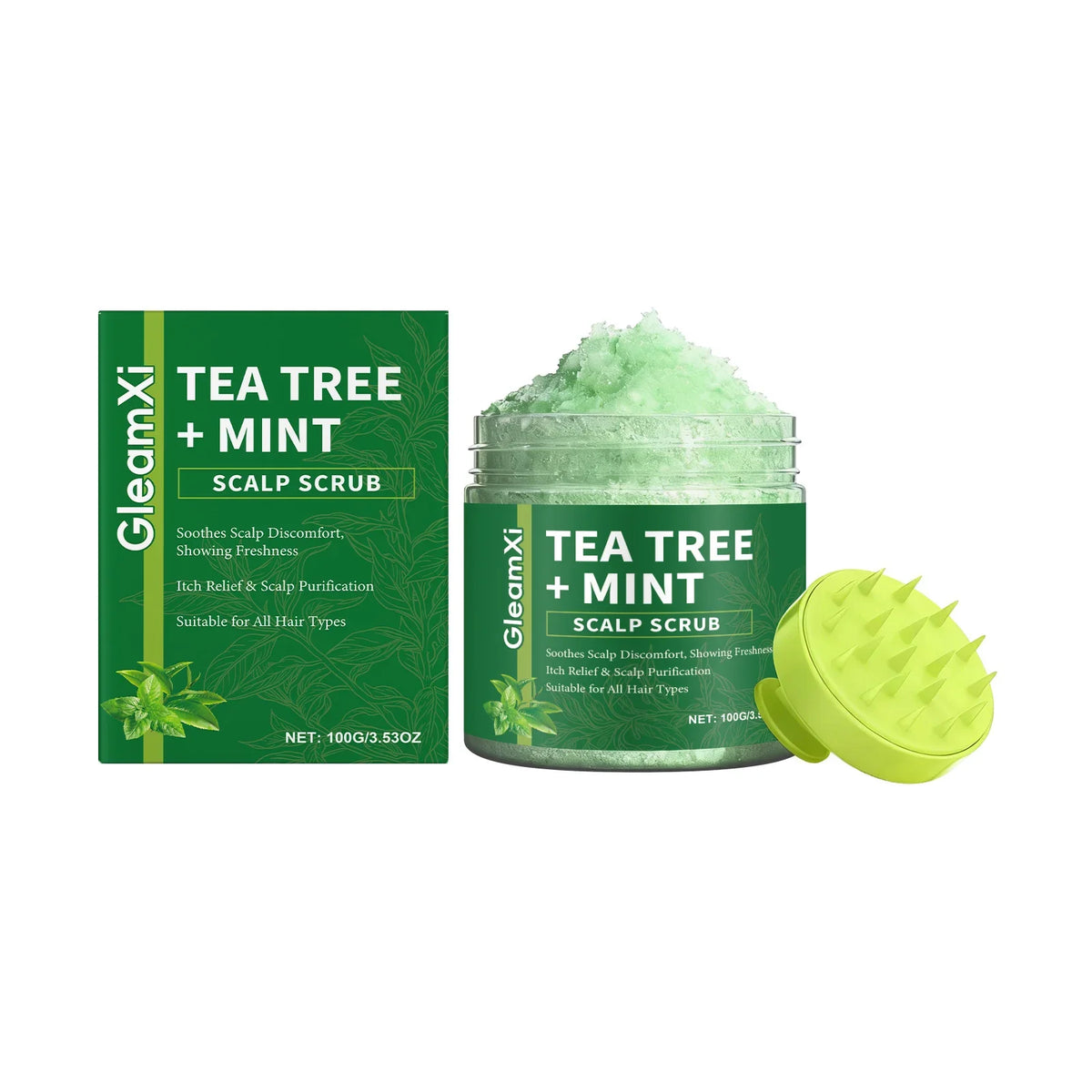 Gleamxi Tea Tree Scalp Scrub | Anti-Dandruff Deep Cleanse
