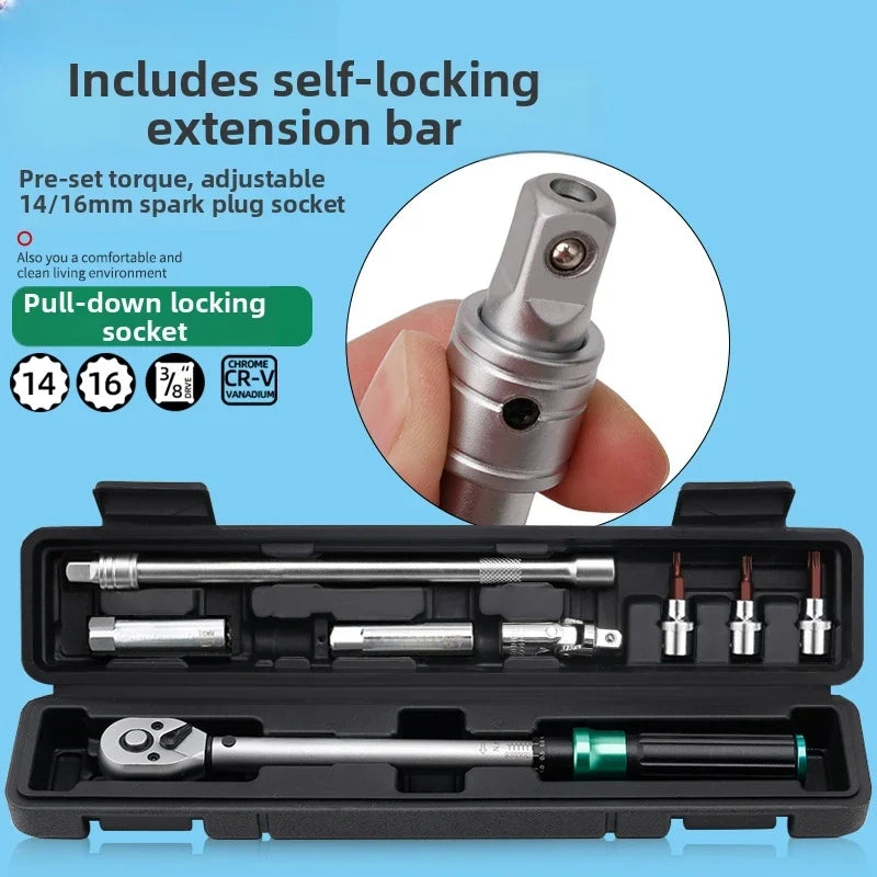 72-Tooth Ratcheting Torque Wrench Set 5–60 N·m | Socket Kit
