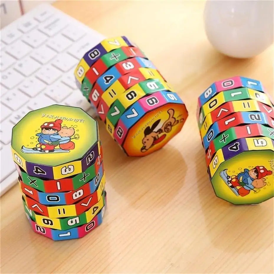 Kids Math Cylinder Puzzle Toy – Arithmetic Learning Game