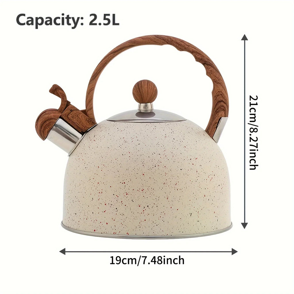 KEMORELA 2.5L Stainless Steel Whistle Kettle – Gas & Induction