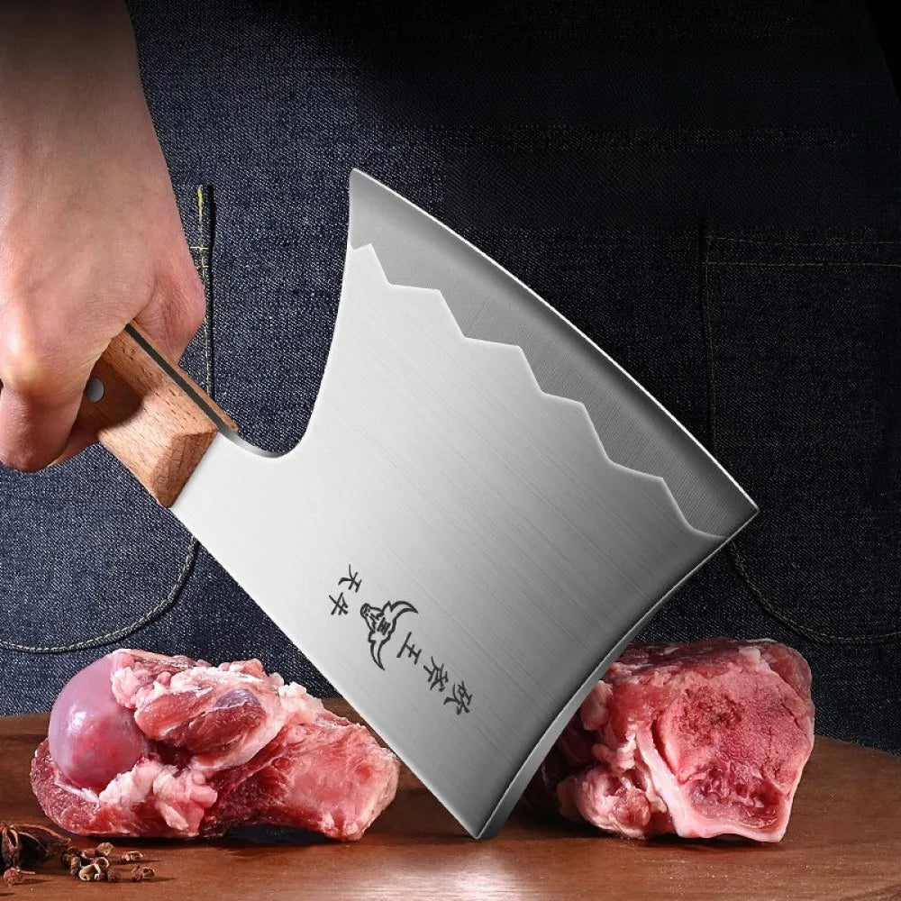 PLYS Stainless Steel Bone Chopper & Meat Cleaver Chef Knife