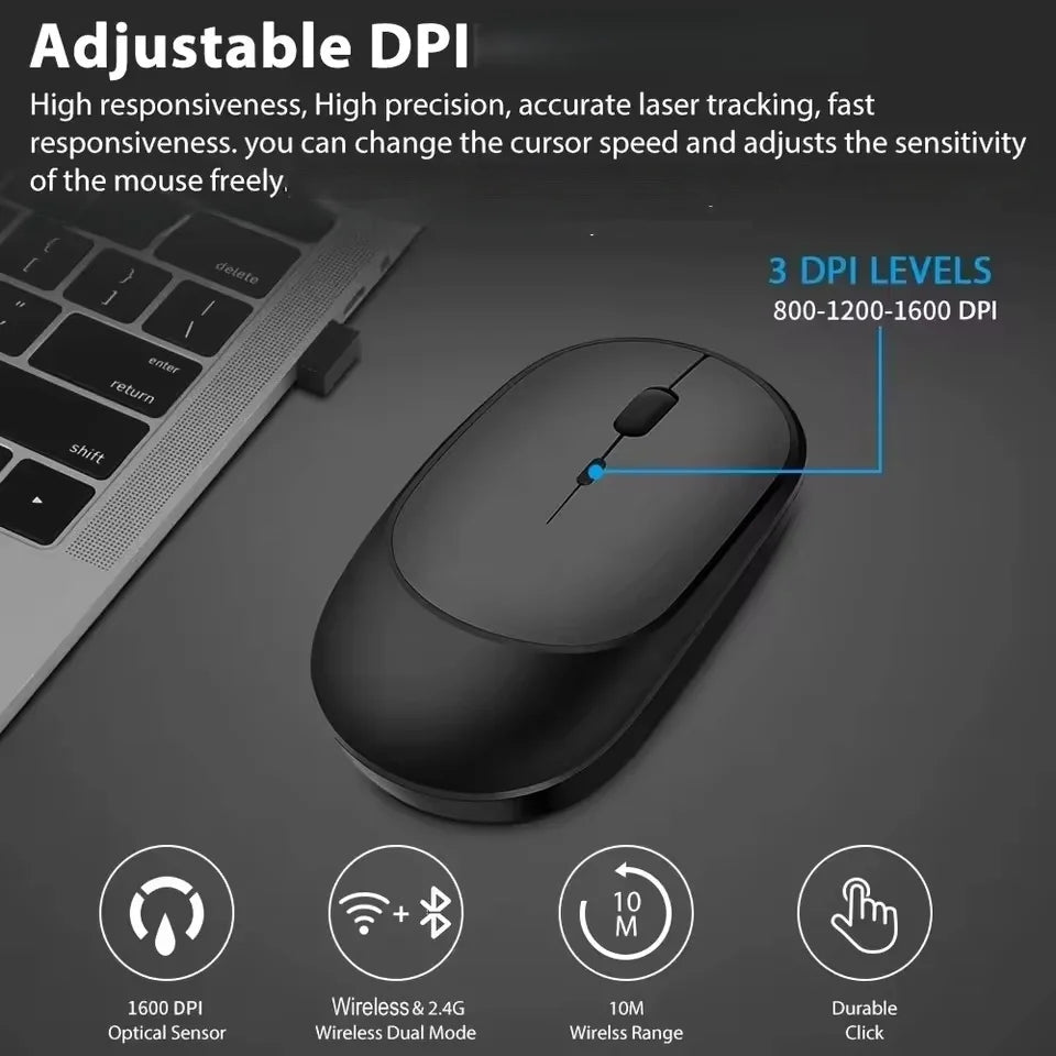 2 4Gh Wireless Gaming Mouse Dual Modes Bluetooth Ultra-low Power