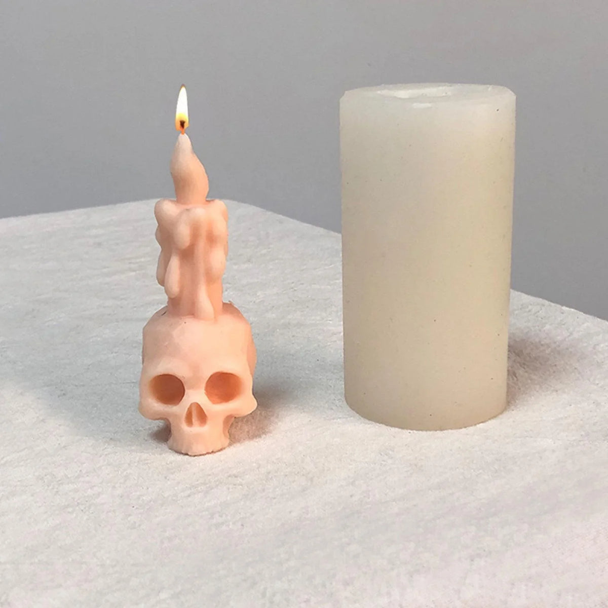 3D Skull Silicone Candle Mold – Halloween DIY Skeleton Mould