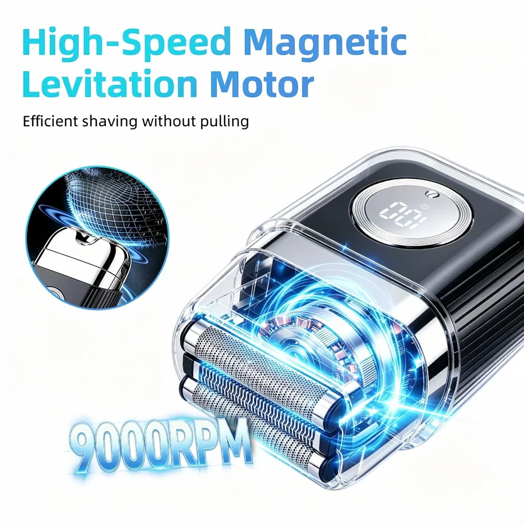 AFDEAL Mini Foil Electric Shaver for Men – 9000RPM Type-C