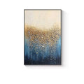Hand-Painted Abstract Oil Painting on Canvas | Gold Foil Wall Art
