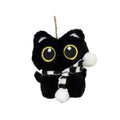 Squeaky Black Cat Keychain Cute Plush Kitten Bag Charm Squeaker Sound