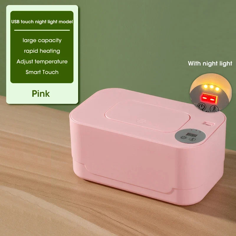 Portable Baby Wipe Warmer with LED Display & USB Charging