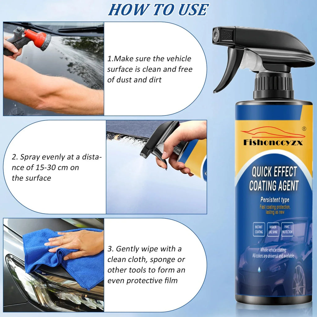 Car Coating Spray Quick Effect Agent Coat Wax Scratch Oil Film