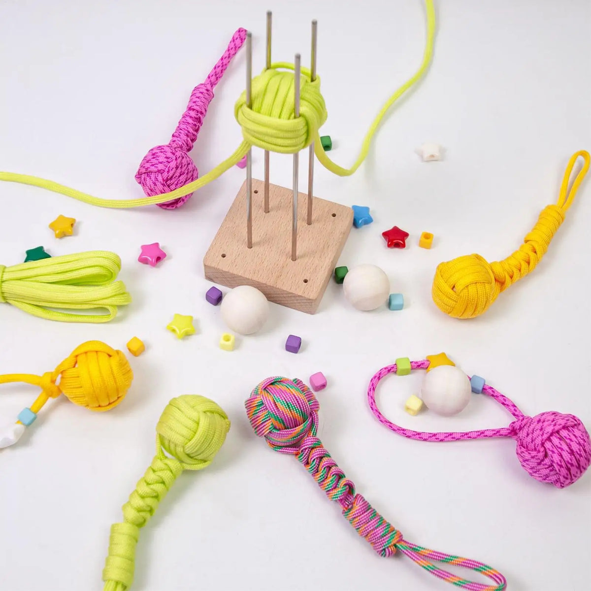 Monkey Fist Paracord Jig Tool – Wood & Steel Knot Maker