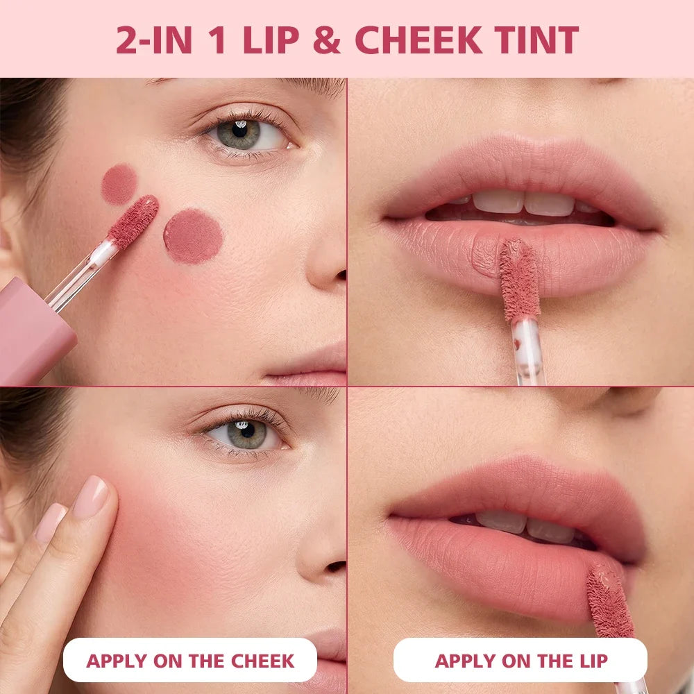K-Beauty Nude Blur Tint 2-in-1 Lip & Cheek Stain – Light Apricot