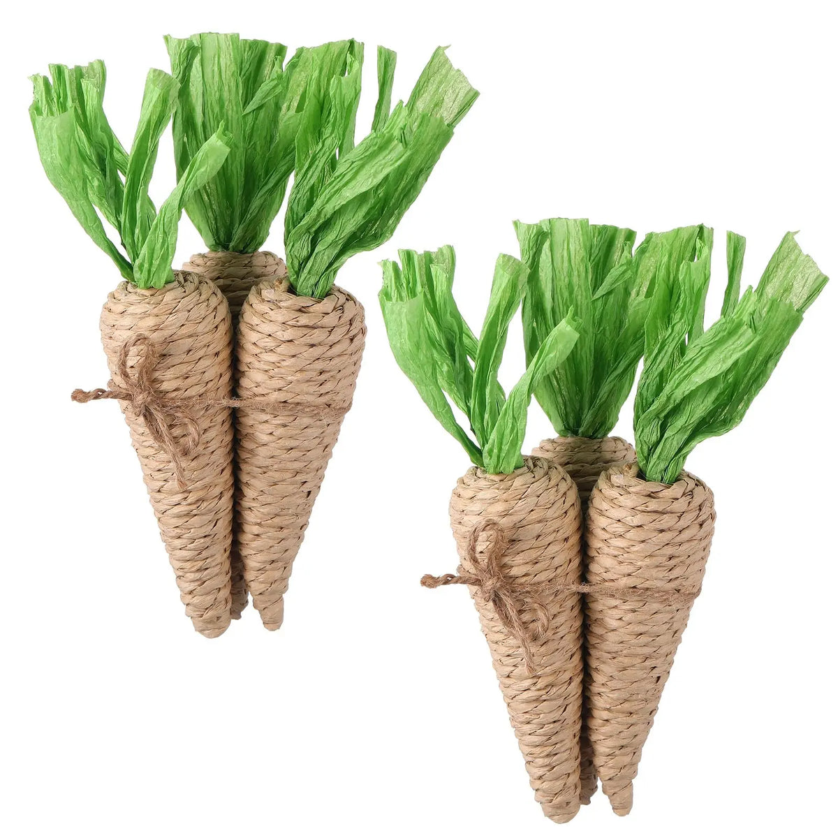 Easter Artificial Foam Jute Carrots | Farmhouse Bunny Decor