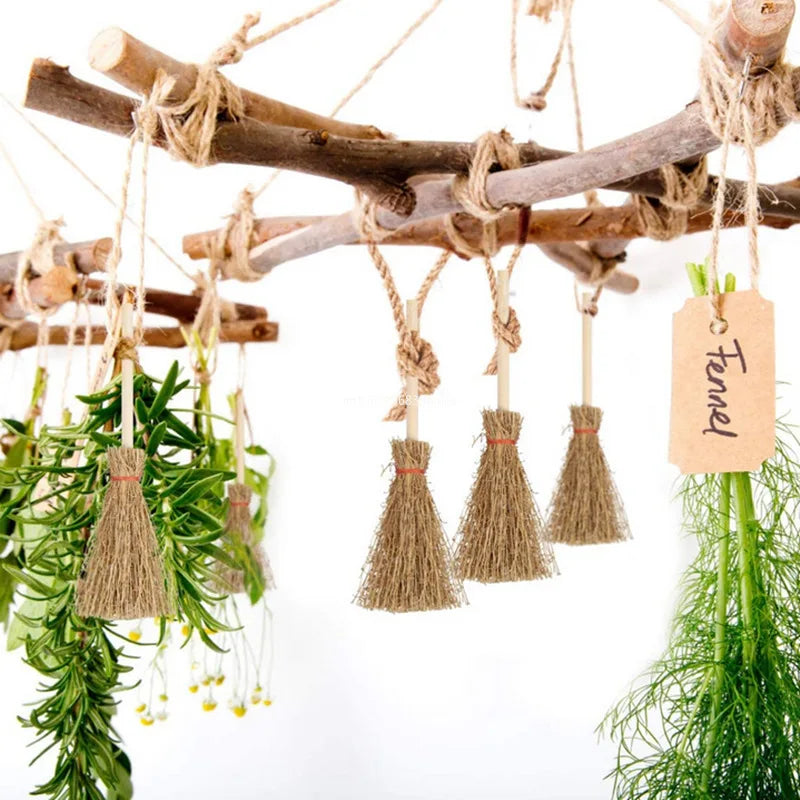 Miniature Witch Broom | Halloween Dollhouse Decor Prop