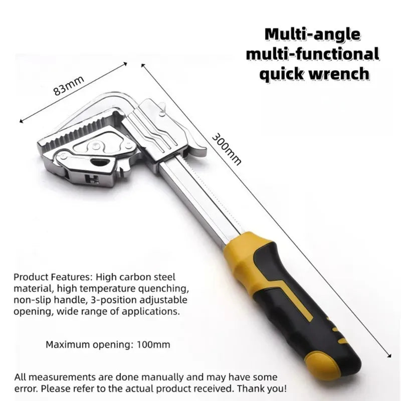 Adjustable F-Type Pipe Wrench | Multi-Function Spanner Tool