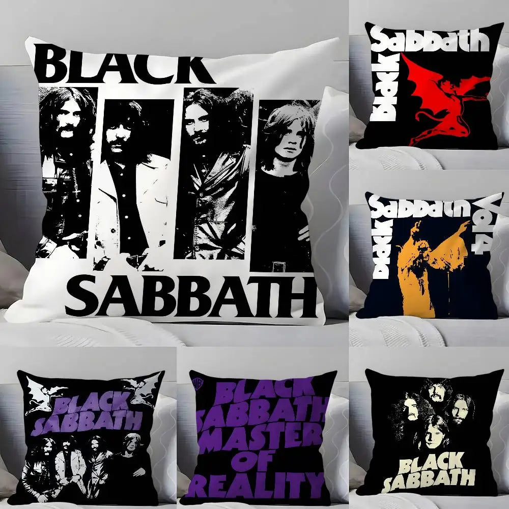 Black Sabbath Pillowcase – Soft Polyester, Hidden Zipper