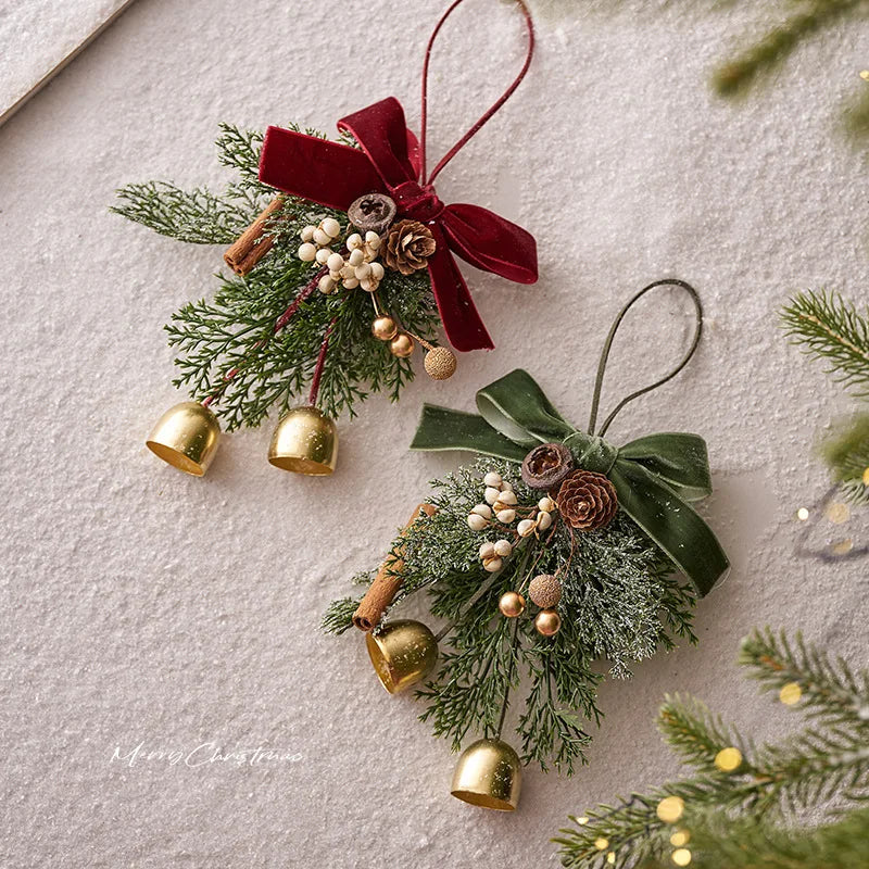 Christmas Decorations Bells Wreaths Tree Atmosphere Scene Home Decor