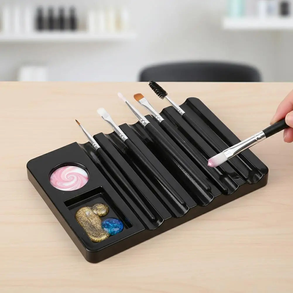 Nail Art Brush Holder & Acrylic Palette Organizer Stand