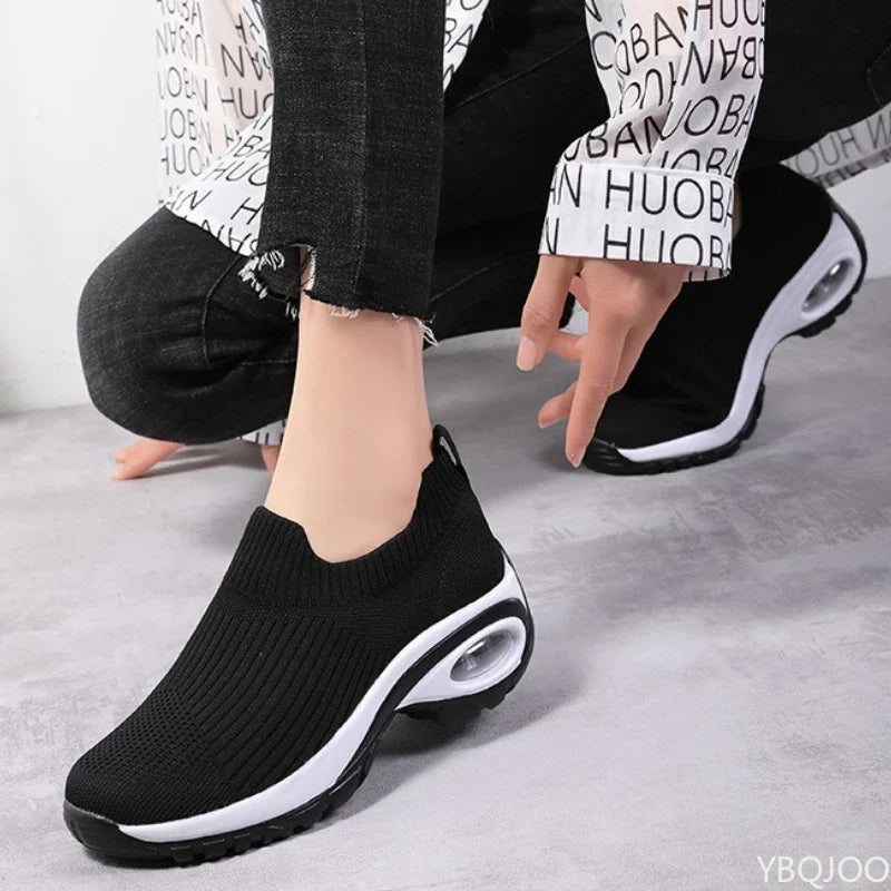 Women's Breathable Mesh Slip-On Sneakers | Wide Size 5–14
