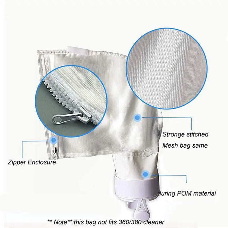 15-Pack Zippered Filter Bags for Polaris 280 & 480 Pool Cleaner