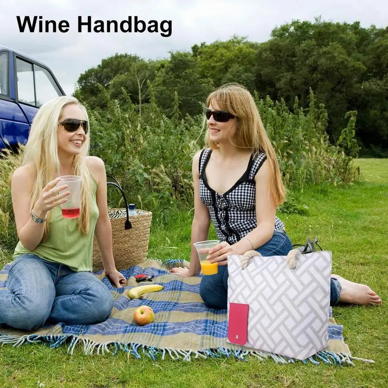 Wine Carrier Bag Travel Handle Insulated Splash-proof Preservation