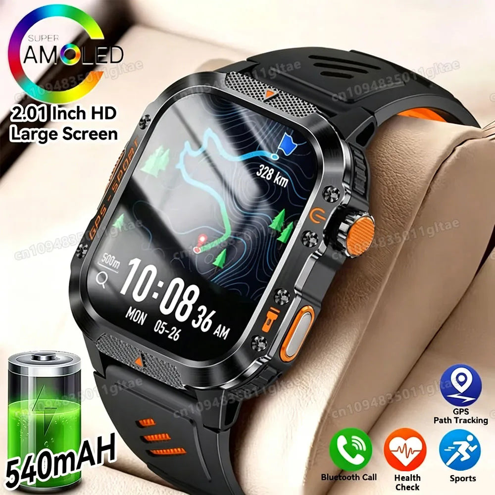 2026 Military Smart Watch Men IP67 3ATM Outdoor Sports Fitness
