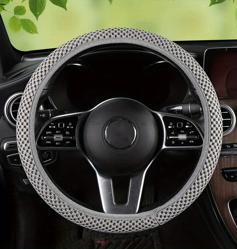 Universal Car Steering Wheel Cover Summer Ice Silk Breathable