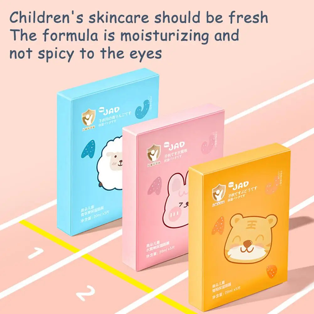 Kids Animal Sheet Masks 5-Pack – Gentle Moisturizing Facial Mask