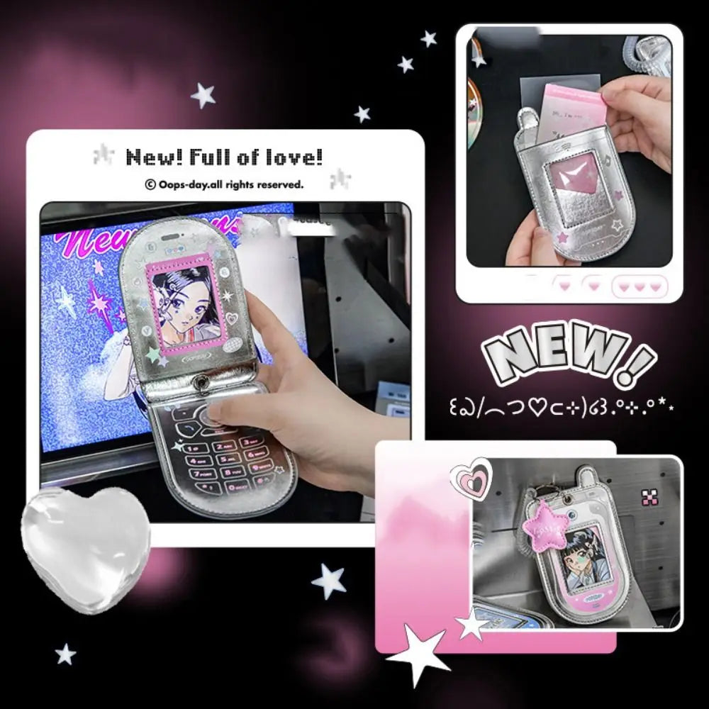 PU Leather Photocard Holder – Cute Phone Decoration Card Case