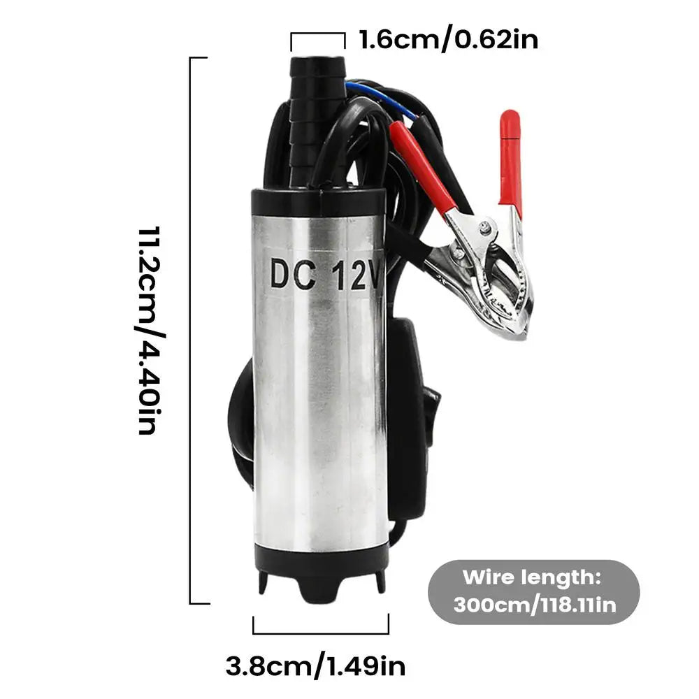 12V/24V Portable Oil & Fluid Transfer Pump – 38mm Heavy Duty