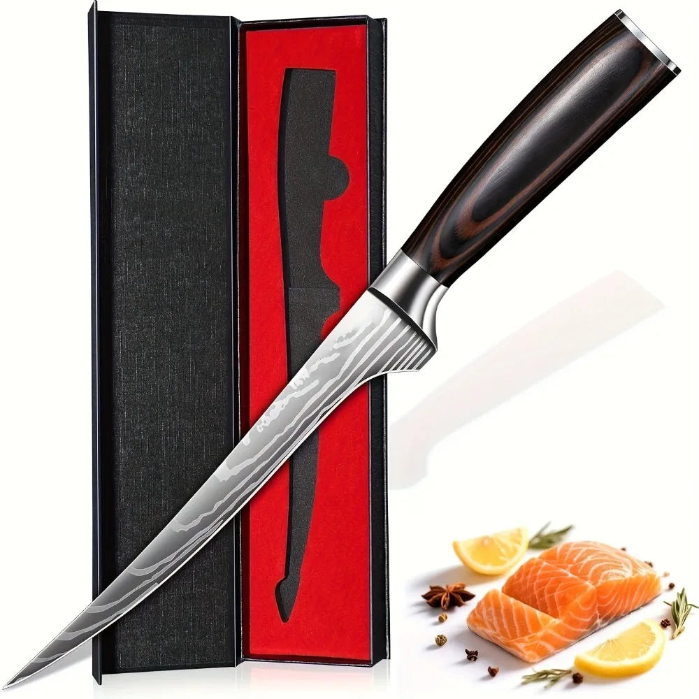 6-Inch Japanese Forged Chef Knife – Alloy Steel, Wooden Handle