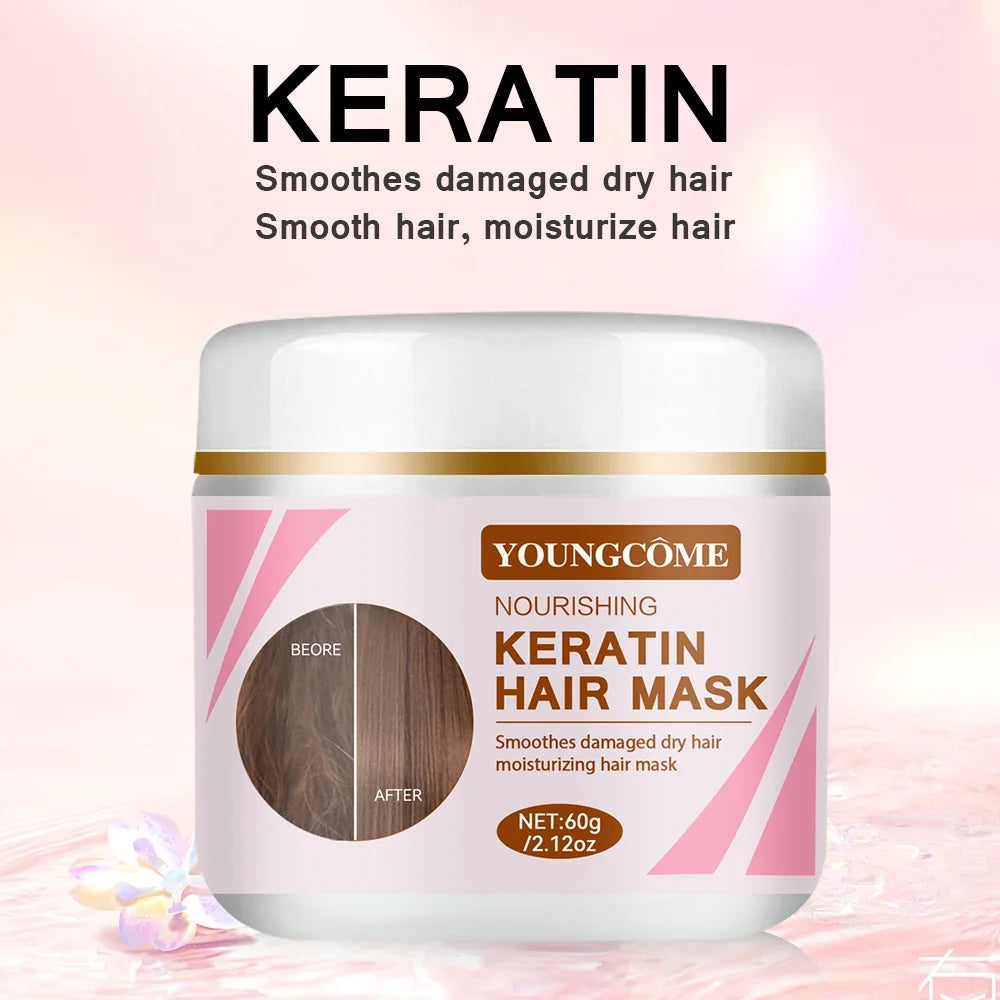 REAROYA Keratin Collagen Hair Mask – Repair Frizzy Dry Hair