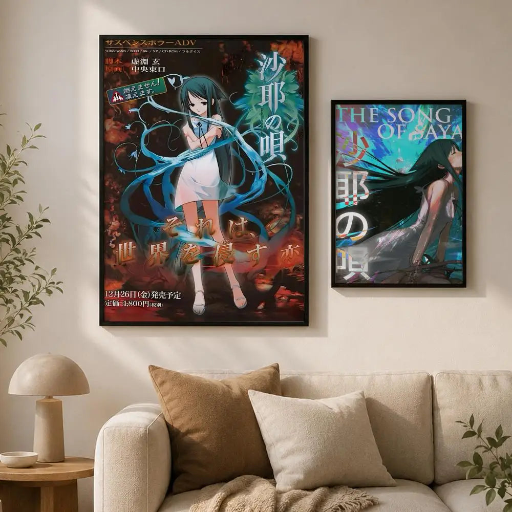 Song of Saya Wall Poster – Waterproof Peel & Stick PVC Art
