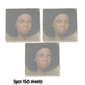 50 150Sheets Paper Curly Hair Character Notepad Humorous Angry Face