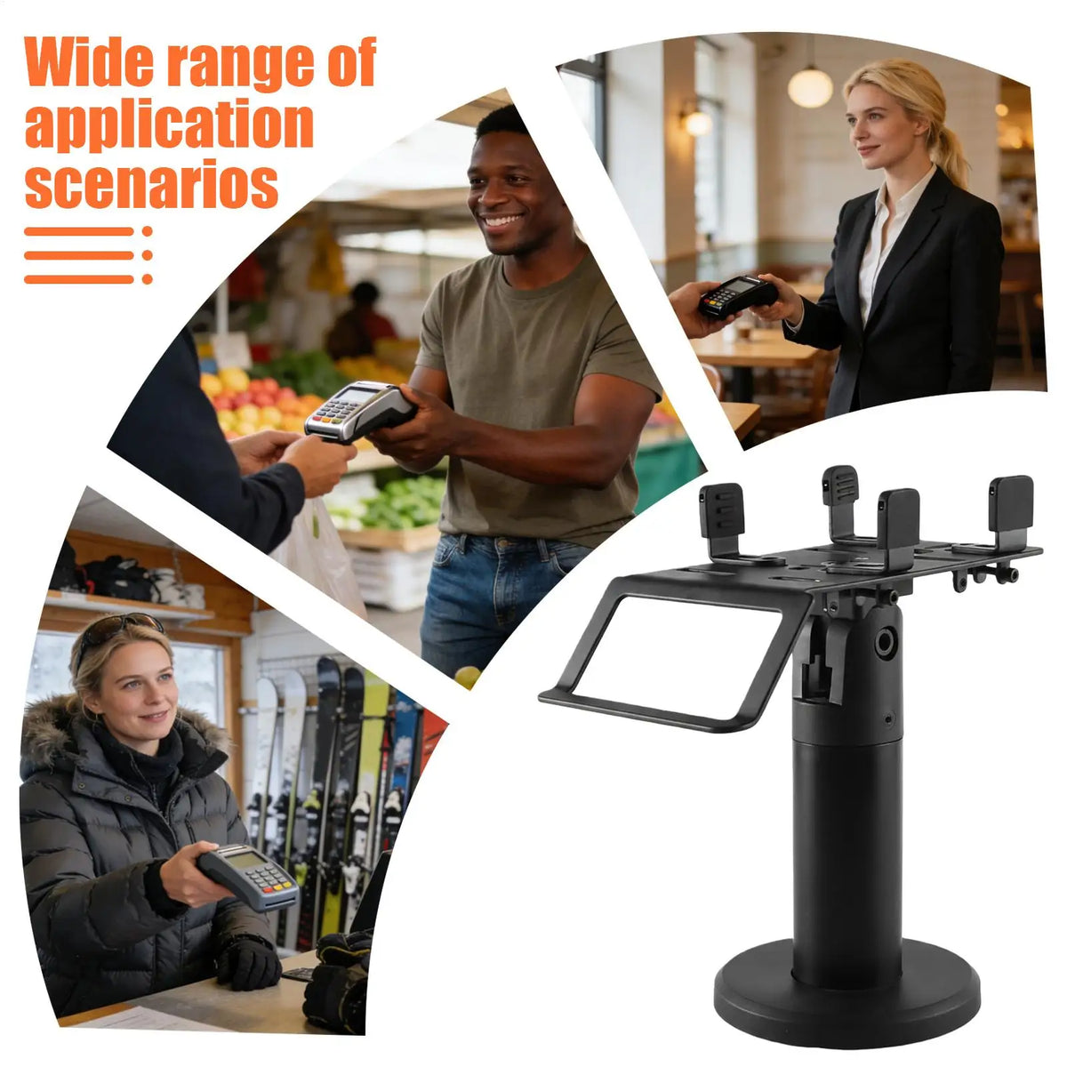 360° Swivel POS Stand | Payment Terminal Bracket for Retail