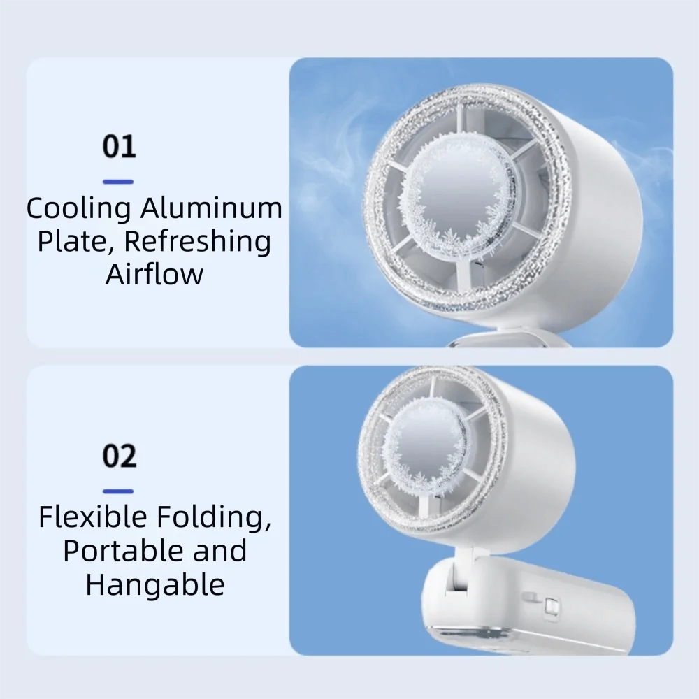 USB Rechargeable Mini Handheld Fan – 199 Speeds, Ultra-Quiet