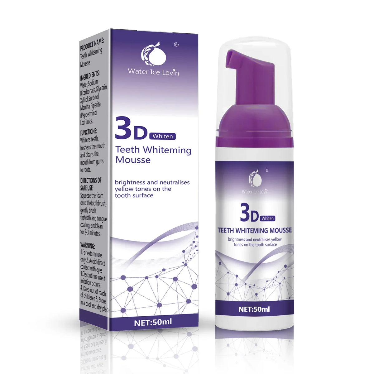 Purple Whitening Mousse Toothpaste 50ml – Fresh Breath & Deep Clean