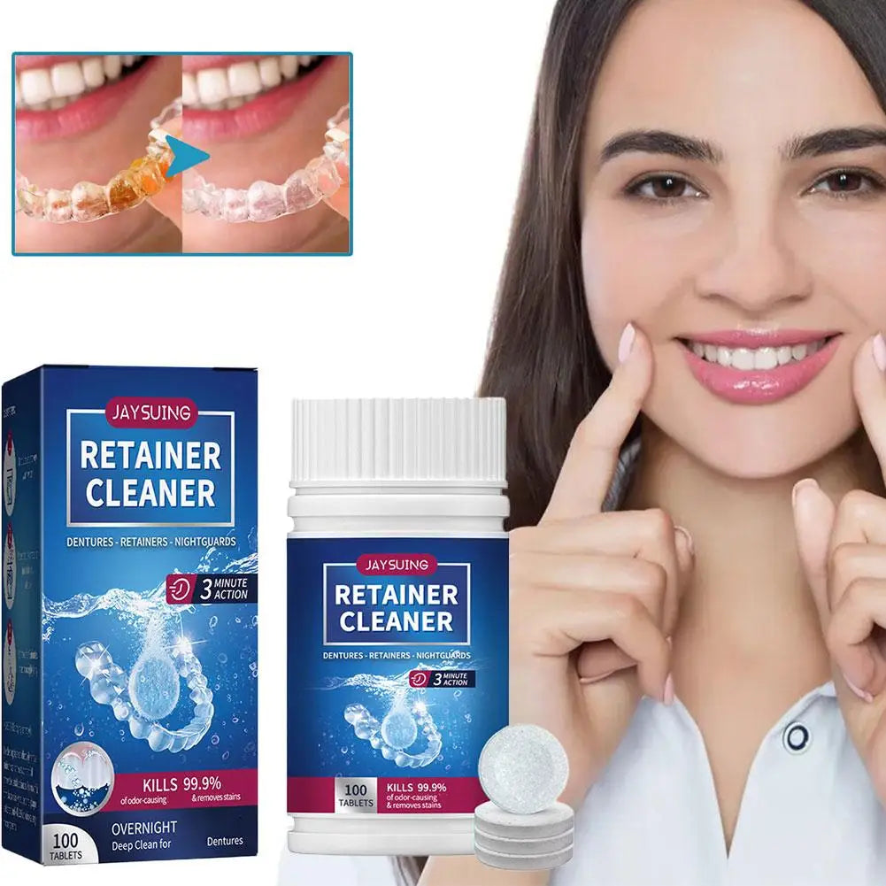 Eelhoe Denture Cleaning Tablets | Whitening & Fresh Breath 100 Tabs