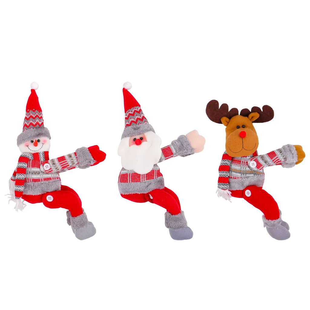 Christmas Decorations Home Curtain Decoration Buckle Cartoon Doll