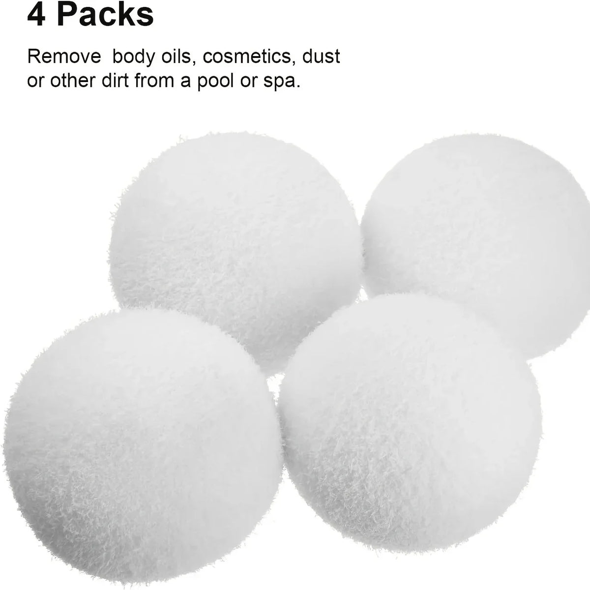 2 Reusable 3-Inch Oil Absorbing Sponge Cleaning Balls Pools Tubs Spa